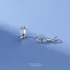 Pendientes de Cadena Microincrustados para Mujer Plata de Ley S999 Estilo Coreano Modernos Versátiles Hebillas de Oreja Pendientes de Nicho Pendientes de Plata Pura de Gama Alta