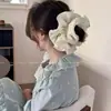 Scrunchie de Renda Estilo Coreano para Mulheres 2026 Novo Estilo Elástico de Cabelo Estilo Preguiçoso Corda de Cabelo Grande Acessório para Coque Flor de Cabelo
