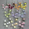 Bouquet de Flores Artificiales Lirio Calentador de Corazón Copo de Nieve, Regalo Festivo, Arreglo de Florero de Flores Falsas, Decoración de Sala de Estar, Uso en Bodas y Festividades