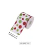 Cinta de lino sintético en stock para decoraciones navideñas, cinta navideña impresa a medida con purpurina, transfronterizo a medida