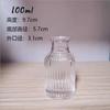 Frasco de aromaterapia coluna romana 100ml listras verticais frasco de vidro branco refinado baioneta vidro romano aromaterapia atacado