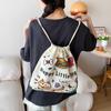 Pantalones Pequeños Frescos de Dibujos Animados con Cordón y Bolsillo con Solapa Fabricante al por Mayor Bolso de Lona Lindo para Mujer 2025 Nuevo Bolso de Lona para Estudiante
