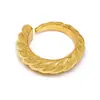 Diseño de Nicho Moda Anillo de Croissant Dorado Anillo de Moda Ins Anillo Versátil de Alta Gama