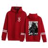 Comércio exterior novo suéter masculino e feminino animação espada estilo lenda Berserk impressão encapuzado casais com barras paralelas suéter