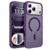 Funda Protectora Magnética Anti-Caídas Personalizada Transparente Mate Gris para iPhone 17, Teléfono Móvil 16, Apple 15Pm