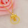 Colgante de Círculo de Campana de Lazo Chapado en Oro Latón al Por Mayor Oro Imitación Primera Joyería Estilo Étnico Colgante para Damas