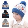 Gorro de Lana Infantil 2020 Nuevo en Amazon Jacquard de Dinosaurio Forro de Algodón Gorro Tejido Gorro para Niños y Niñas Otoño e Invierno