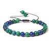 Pulseira Feminina Popular de Pedras Naturais Olho de Tigre 6mm da Amazon, Pulseira com Pingentes Tecida à Mão, Venda Quente