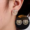 Set de Collar y Pendientes de Zirconia Estilo Lujo Ligero para Mujer Estilo Europeo y Americano Cadena para Clavícula Brillante de Alta Gama Moda Joyería para Novia Boda