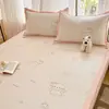 Conjunto de Três Peças de Tapete Refrescante Jacquard de Gatinho Fofo, Qualidade A de Grau Bebê, Lavável à Máquina, Tapete Macio de Verão, Dobrável