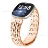 Correa de reloj inteligente sencilla de aleación para Fitbit Versa4, correa de reloj universal cruzada Versa3