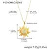 Mili Cadena de Clavícula Colgante de Sol de Circonita Super Flash Transfronterizo 5A Electrochapado PVD Acero Inoxidable de Gama Alta Nicho