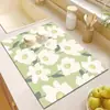 Alfombrilla Drenante de Tierra de Diatomeas con Cachorro de Dibujos Animados, Alfombrilla Absorbente de Agua Antideslizante, Alfombrilla para Secar Utensilios de Cocina, Alfombrilla Aislante de Calor para Escritorio