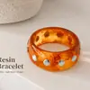 Nova pulseira de resina degradê transfronteiriça com design de nicho único, acessórios punk exagerados, atacado de joias de alta qualidade