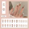 Mostrando Arte de Uñas Blanco Otoño e Invierno Necesario Arte de Uñas de Diamante Brillante Temperamento de Hada Pura Diamante Completo Usar Armadura 24 Piezas