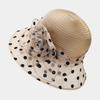 Sombrero de Pescador para Mujer Primavera y Verano para Personas de Mediana Edad y Mayores Sombrero de Cuenca con Flor de Organza Elegante Sombrero de Sol Protector Solar Transpirable Sombrero Fresco para Madre