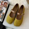 Zapatos de mujer vintage de gamuza estilo francés, nueva colección de otoño 2026, impresionantes zapatos Mary Jane Birkenstock con plataforma interior, zapatos de ballet