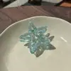 Nuevo Clip de Agarre de Plástico Estrella de Cristal de Hielo Pinza de Pelo Hueca Transparente de Colores Pinza Dulce de Colores Pinza de Tiburón para Niña