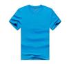 Camisa publicitaria de algodón directa de fábrica, camiseta de manga corta, ropa de clase para fiestas, ropa de trabajo de cuello redondo, logotipo bordado impreso