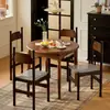 Mesa Redonda Retráctil Estilo Francés de Mediados de Siglo Toda de Madera Maciza Mesa de Comedor Oval Plegable Mesa Retro para Apartamento Pequeño Mesa de Comedor
