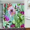 Dinossauro Fofo Divertido Cortina de Banho para Banheiro Gato Folha Verde Tecido Pastel Cortina para Porta de Banheiro Janela Moderna