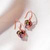 Nuevos Pendientes Calientes Pendientes Elegantes de Circonita Micro-incrustada para Damas Pendientes de Molinillo de Viento de Diamantes Simples y Coloridos Europeos y Americanos para Mujer