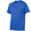 Camiseta de algodão de manga curta para verão masculina e feminina gola redonda corte justo esportiva plus size top de camiseta cor sólida camisa de propaganda