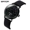 Sanda New Belt - Reloj de cuarzo para hombre, con personalidad juvenil, estilo tocadiscos grande, para estudiantes, mayorista