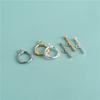 Plata de Ley S925 Seiko Redondo Hebilla OT Accesorios DIY Cuerda Tejida a Mano Collar de Perlas con Cuentas Pulsera Botón Joyería