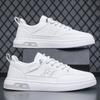 Sapatos Masculinos 2025 Novos Sapatos Brancos Respiráveis de Primavera Estilo Coreano Trbottomyy Versátil Esportivo Casual de Uma Perna Sapatos Trbottomy de Sola Macia