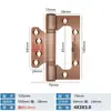 Cojinete de Bisagra de Acero Inoxidable 4 pulgadas 5 pulgadas para Puertas de Madera, Bisagra de No Apertura, Bisagra Plegable, Cadena de Suministro