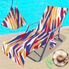 Funda para Silla de Playa Transfronteriza Funda para Silla de Playa de Microfibra Bolsa Funda para Silla de Playa Serie a Rayas de Impresión Digital 3D