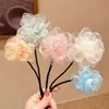 Novo Estilo Acessório de Cabelo Flor de Renda para Crianças, Perfeito para Penteados de Coque de Meninas, uma Ferramenta Super Fácil para Meninas Criarem um Coque de Fada