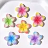 Nuevas Flores de Cinco Pétalos Degradadas Accesorios de Resina DIY Pinzas para el Cabello Hechas a Mano Fundas para Teléfonos Llaveros Colgantes Adornos Accesorios