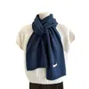 Bufanda de Mezcla de Lana para Otoño e Invierno para Mujer, Versátil Azul, Cálida, Larga, Braga para el Cuello, Elegante Casual, Decoración de Lana, Sencilla