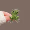 Moda Europeia e Americana High-End Broche de Sapo Versátil Totalmente Cravejado de Strass Desenho Animado Animal Flor Broche Acessórios Nova Tendência 2026