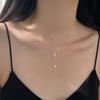 Nalan S925 Sterling Silver Fresh Sweet Ins Estilo Niche Design Sense Diamond Cross Colar Y01667
