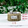 Venta al por mayor flor falsa ratán adornos cesta de flores maceta de plástico sala de estar arreglo floral jarrón tejido paja decorativa cesta de flores secas