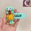Pinza para el pelo con diseño tridimensional de Bob Esponja, con flequillo lateral para mujer, pinza grande con diseño de pico de pato Patrick, accesorio para la cabeza