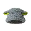 Gorro de felpa cálido de otoño e invierno con protección para las orejas para mujer, sombrero de punto versátil a prueba de frío