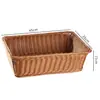 Prato de frutas inclinado de rattan, cesta de frutas de imitação de rattan, cesta de armazenamento de lanches, cesta de exposição de rattan, cesta de feira, cesta de exposição para casa de temporada