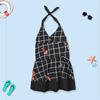 Maiô infantil feminino oferta especial peça única estilo western estampado sem mangas fofo para menina maiô de princesa liquidação de fábrica