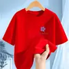 2329 # Camiseta de Manga Corta para Niña 2025 Nuevo Verano Niños Algodón Puro Versátil Tops Tallas Mediana y Grande Camisetas de Verano para Niños