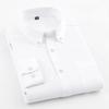 Camisa Oxford de Algodão Cor Sólida Novo Estilo Moda Versátil Solta Tamanho Grande Camisa Estilo Pai para Homens Jovens e de Meia-Idade Manga Longa