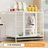 Estante de almacenamiento jaula para perros, perrera interior para el hogar, jaula para mascotas cuadrada de tubo de acero para perros medianos y grandes, jaula de hierro para perros pequeños, jaula para perros