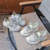 Zapatillas de Malla con Lazo para Niñas 2026 Nuevo Estilo Coreano Verano Zapatos de Playa para Niños Mayores Zapatos Casuales