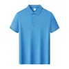Camisa polo de secagem rápida com logo personalizado, tamanho grande, camisa cultural de comércio exterior, design estampado, gola de lapela, camisa polo masculina de manga curta de secagem rápida