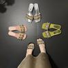 Nuevas Chanclas de Moda Populares para el Verano 2025 con Pedrería, Tacón Bajo, Cuadradas, Sexy y Modernas para Mujer