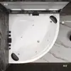 Bañera Grande de Acrílico para Hogar y Hotel, de Pie, Forma de Abanico, Doble Esquina Triangular, Termostática, Calefactable, Hidromasaje