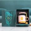 Taza Escandinava Personalizada Taza de Cerámica para Pareja con Tapa Taza para Agua Regalo para Evento de Apertura Set de Taza Creativa Caja de Regalo